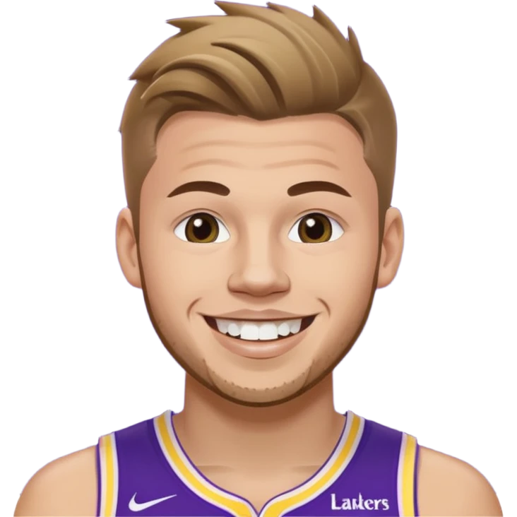 Luka Doncic LA Lakers shirt 77 emoji