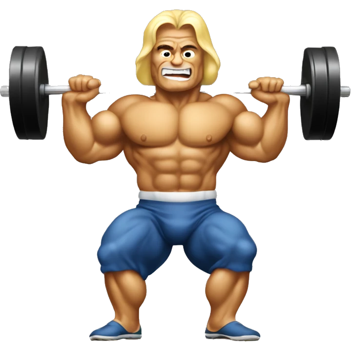 1980's Tom Platz Squatting a barbell emoji