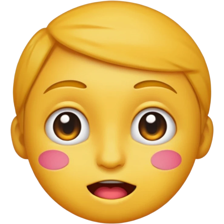 cartoon emoji sticker with a shy face and sweat on the forehead, colorful and cheerful, no text, suitable for WhatsApp and Instagram emoji