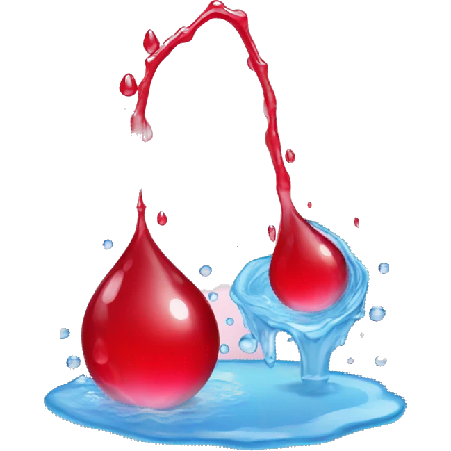 Red water drops emoji