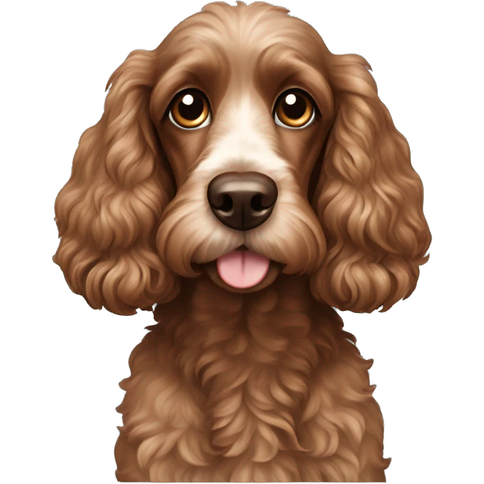 brown cocker spaniel poodle  emoji
