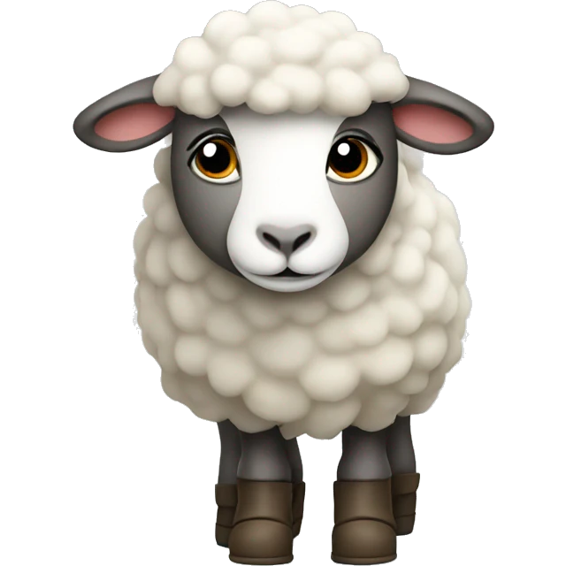 Sheep wearing boots emoji