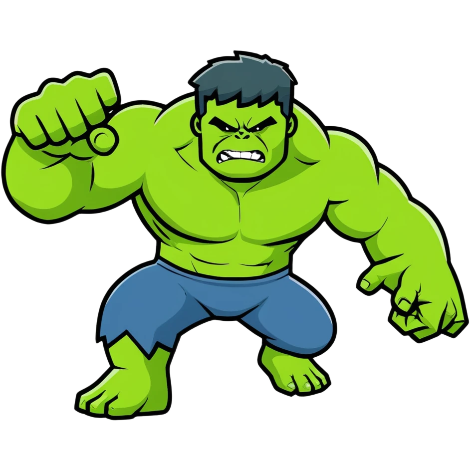 hulk superhero smashing emoji