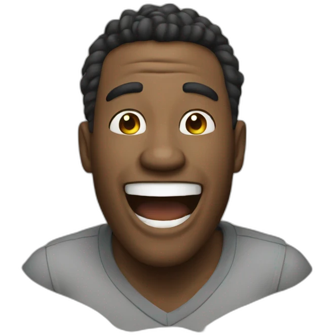 Man laughing his ass out emoji