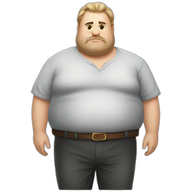 big fat man slavic stands big belly emoji