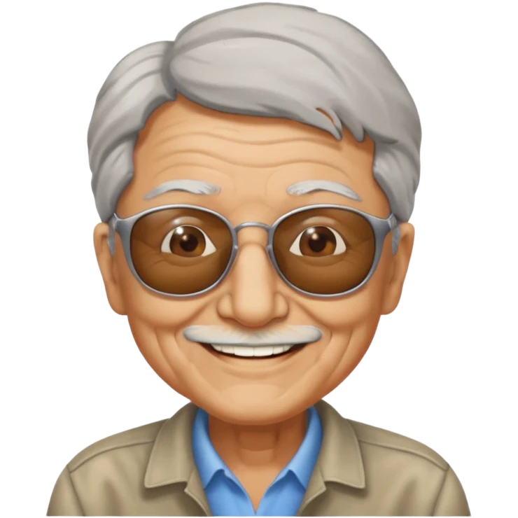 elderly with sunglasses emoji
