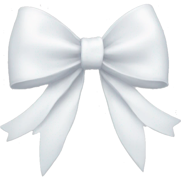 aesthetic white bow emoji