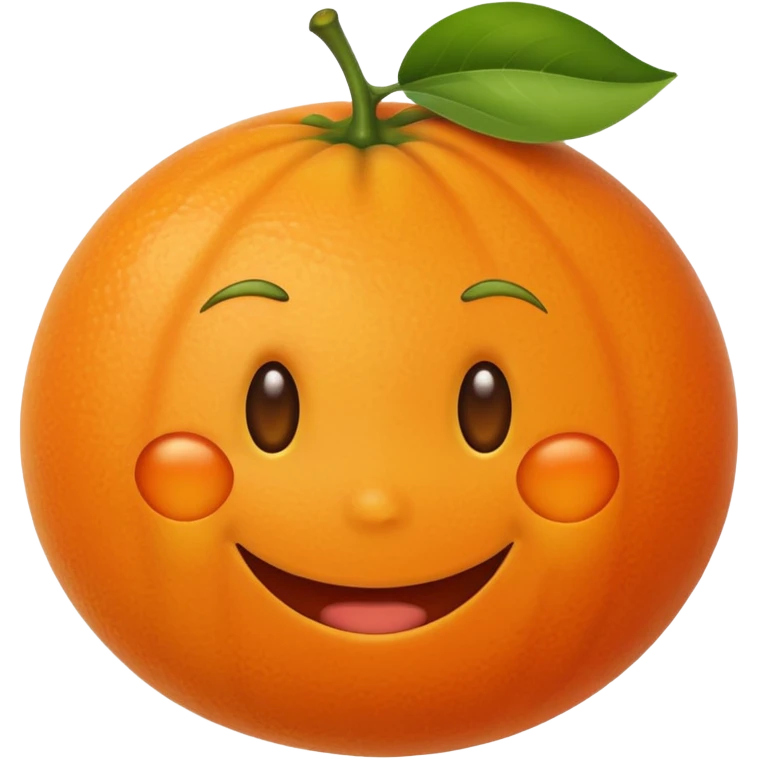 Laughing Orange fruit  emoji
