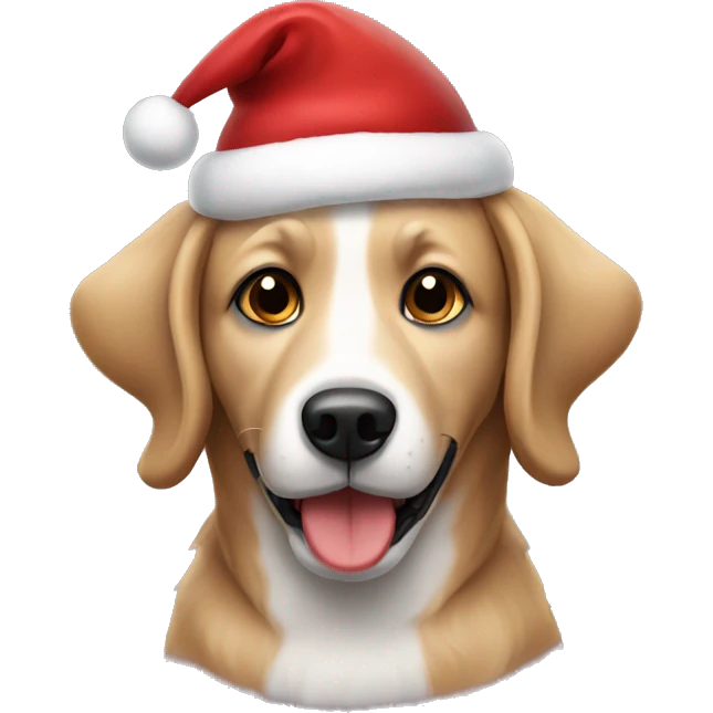 Christmas dog emoji