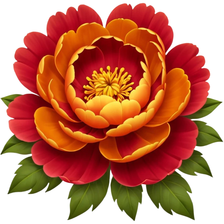 Peonies with fall colors emoji