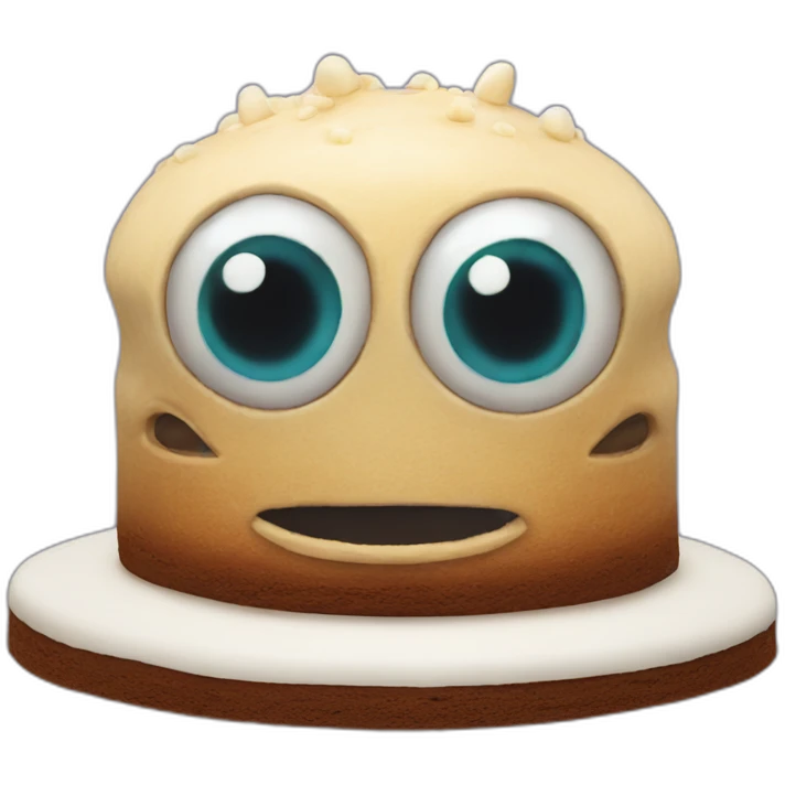 alien with big eyes cake emoji