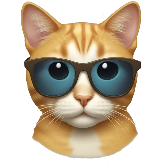 Cat with sunglasses emoji