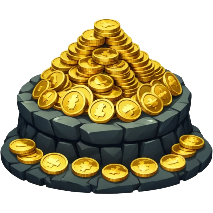 Dragon Hoard pile of gold without the dragon like in the movies so many gold were dragon sleep but dragon just went out  cold coins full in a cave  emoji