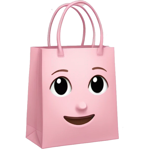 coquette light pink shopping bag  emoji