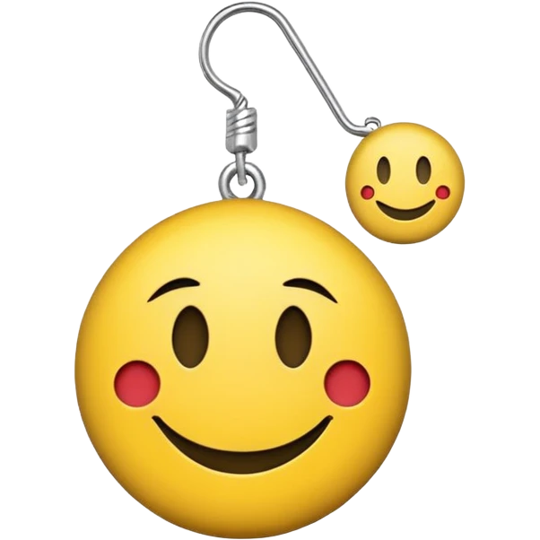 smiley face earring emoji