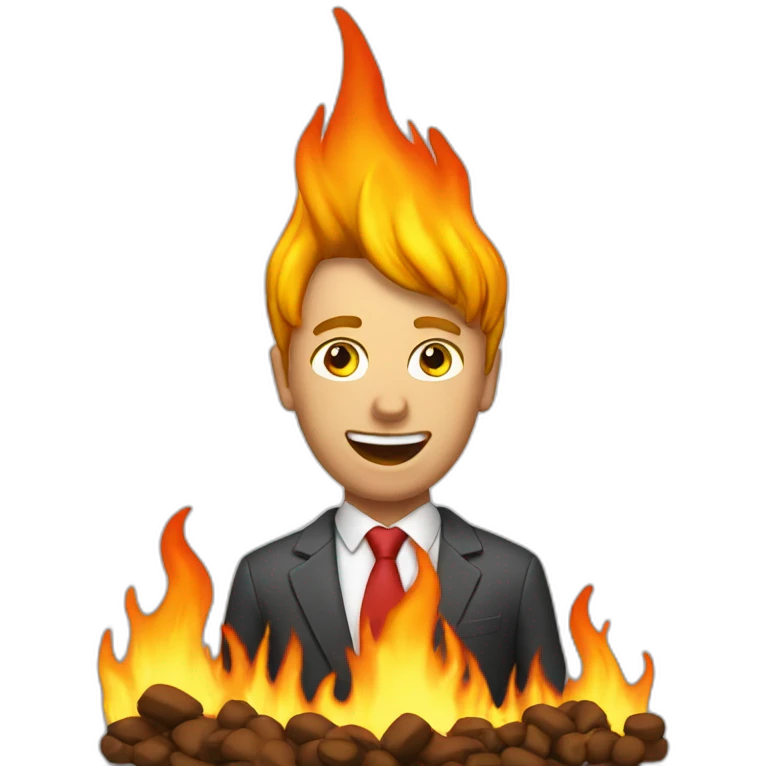 accountant on fire emoji