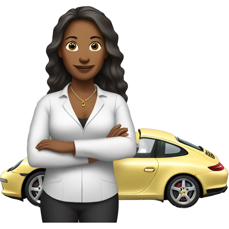 A businesswoman who drives a Porsche, does yoga and is the mom of 3 kids emoji