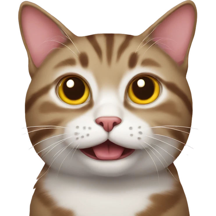 Cat to eat meat emoji