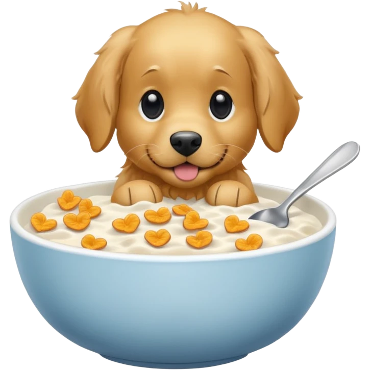 dog in a bowl of cereal emoji