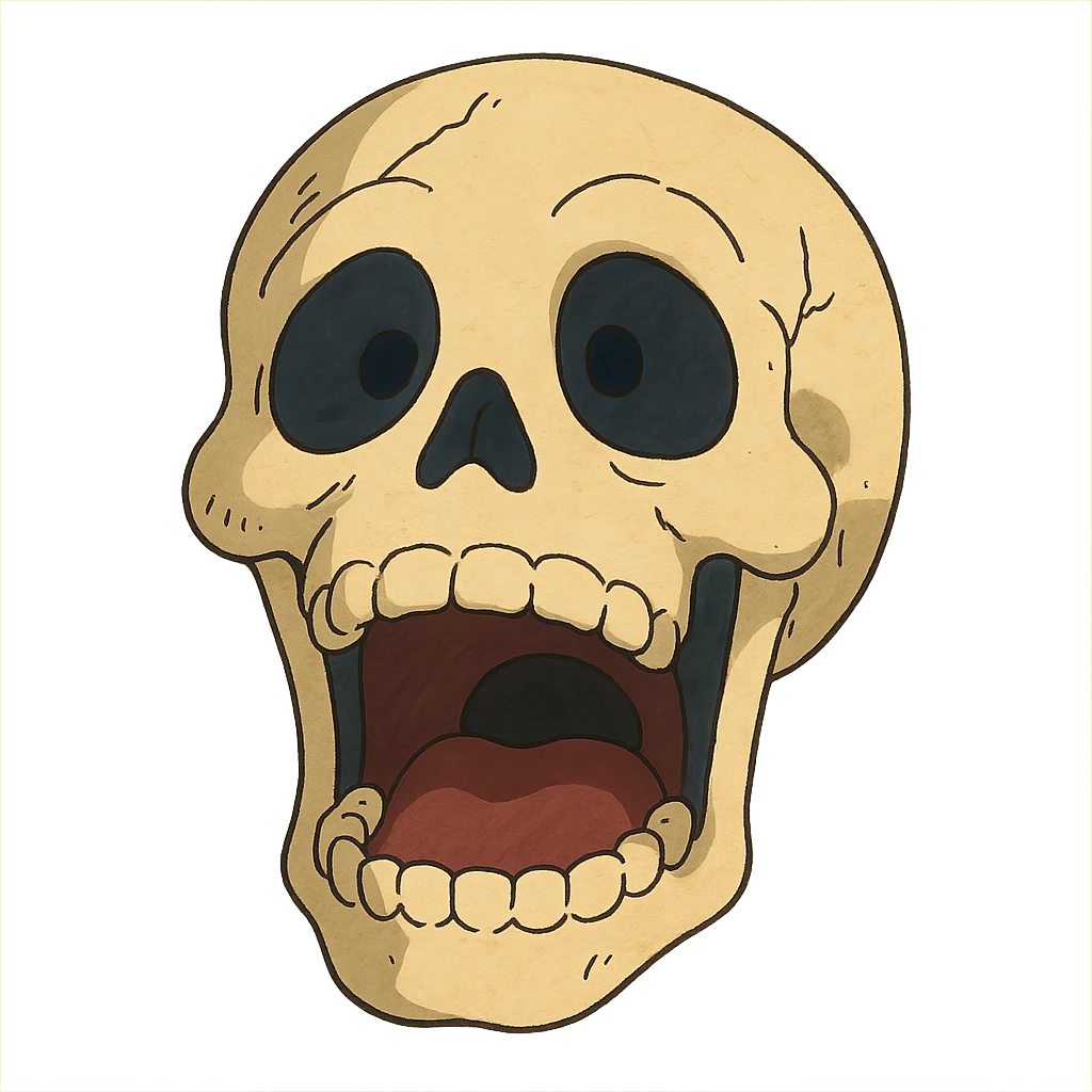 shocked skull emoji