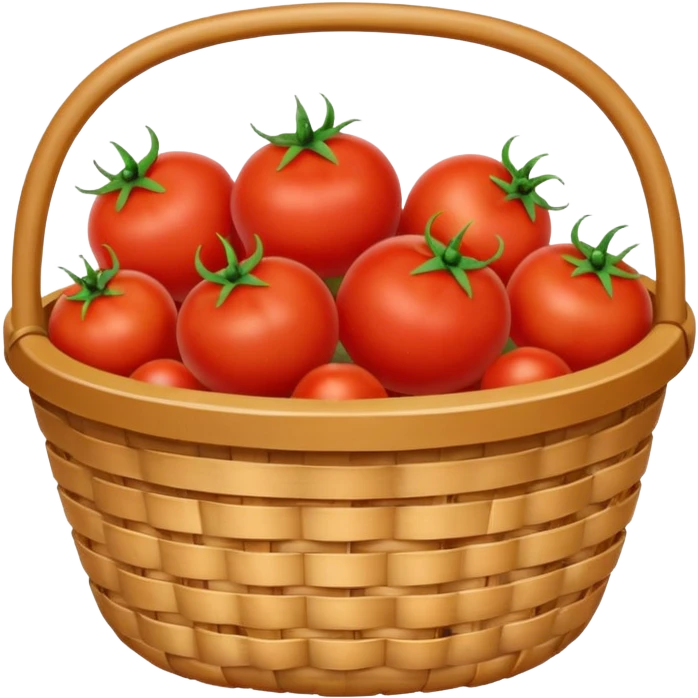 tomato and other fruits in basket emoji
