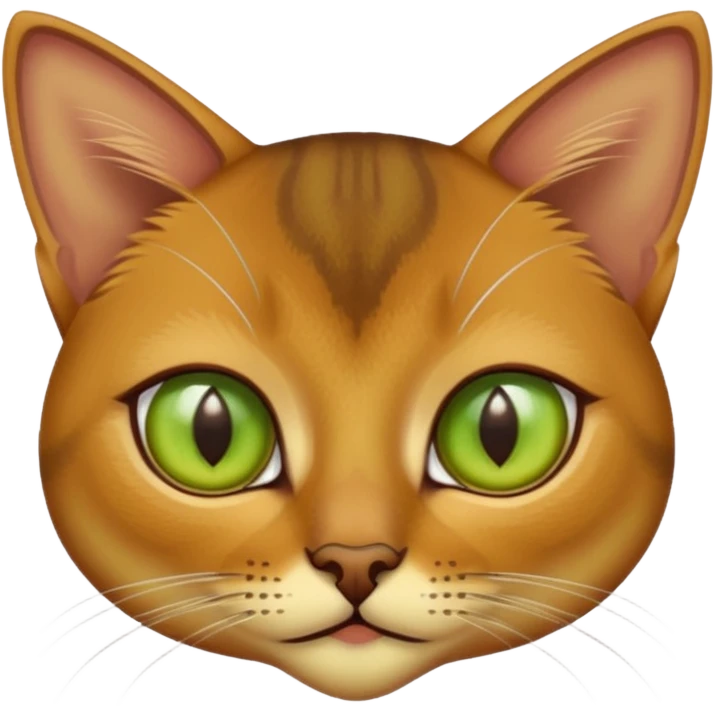 Oriental Abyssinian beige, with dark-choco-brown-gradients-points zeraora-cat   With yellow sclera and green eyes emoji