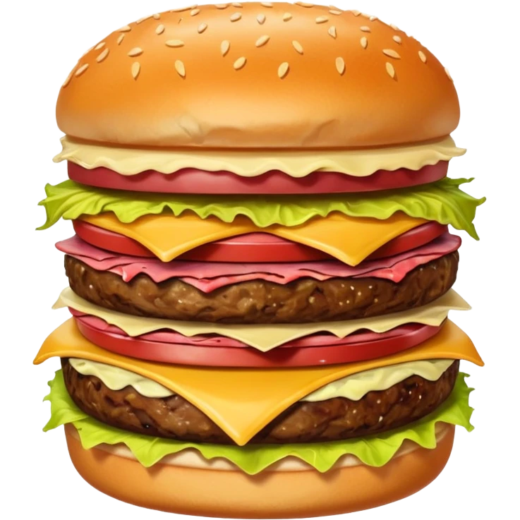 Burger with Swiss cheese, pastrami, fried pickles, sauerkraut and burger sauce  emoji