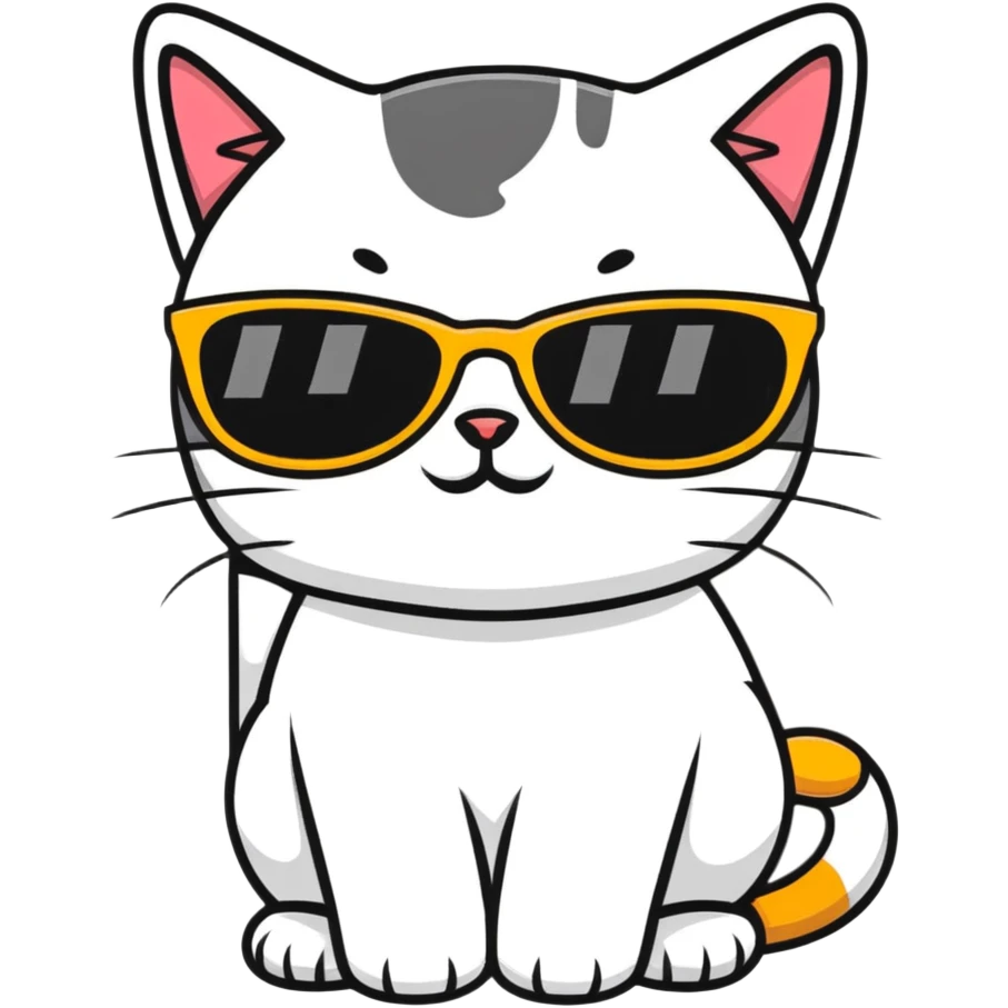 Cat with sunglasses emoji