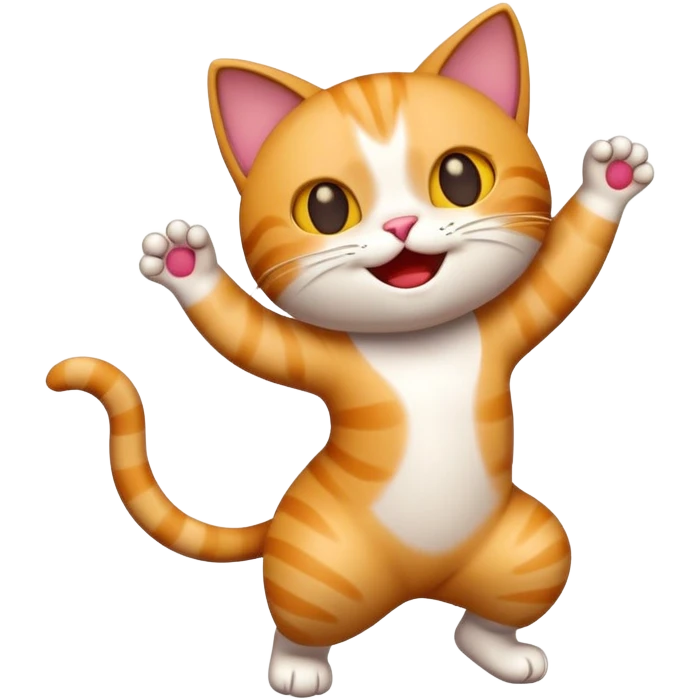 An emoji of a cat dancing emoji
