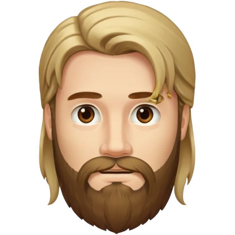 refree long hair and a beard but no moustache  emoji