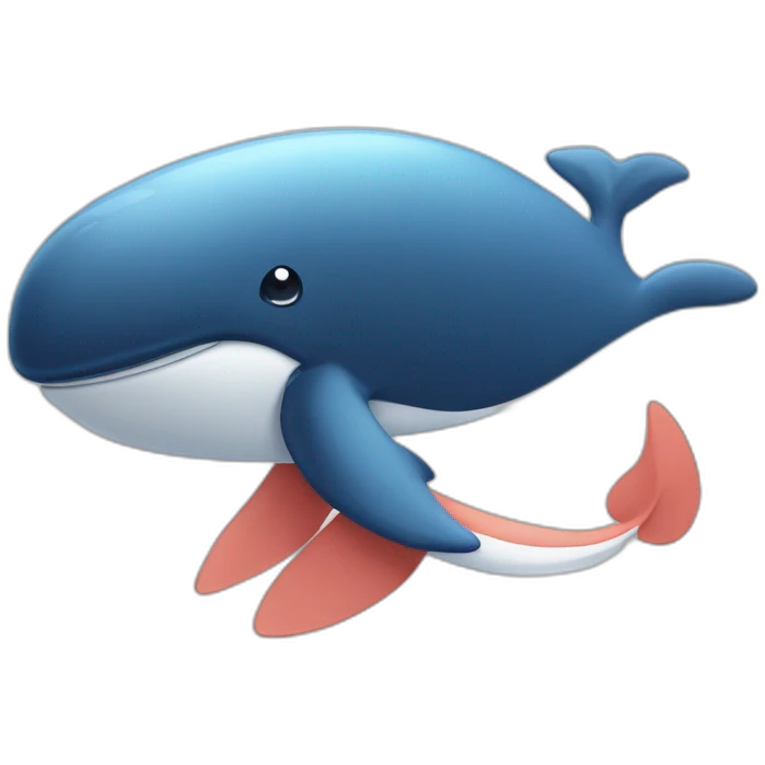 a nike swoosh on a happy whale emoji