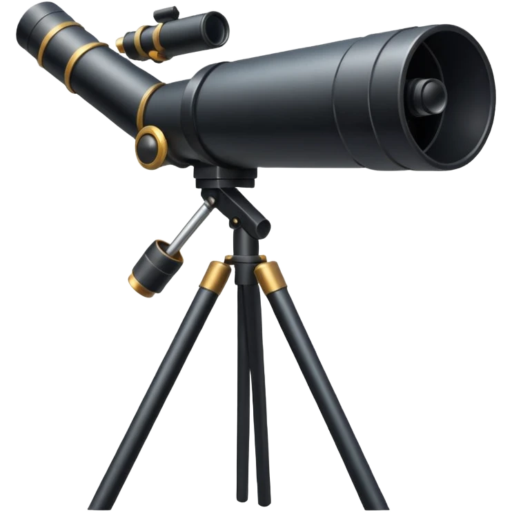 A telescope aimed 90 degrees emoji