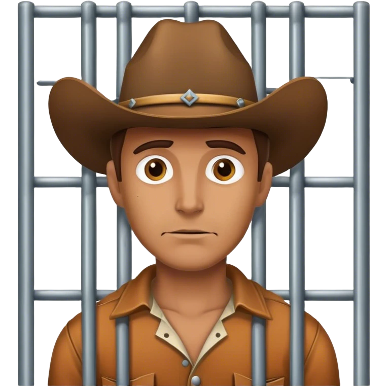Cowboy in jail emoji