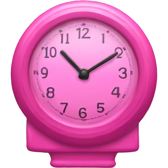Pink clock emoji