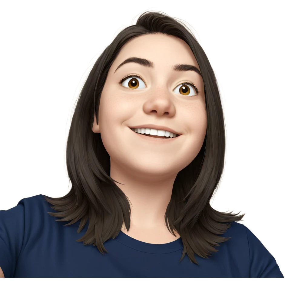 smiling girl in blue shirt emoji