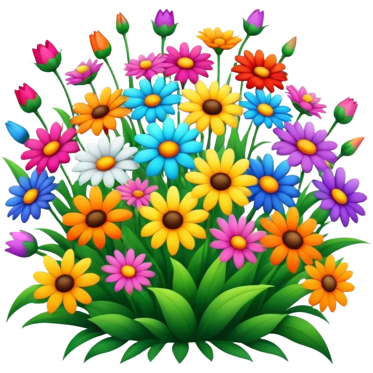 many flowers and energy  emoji