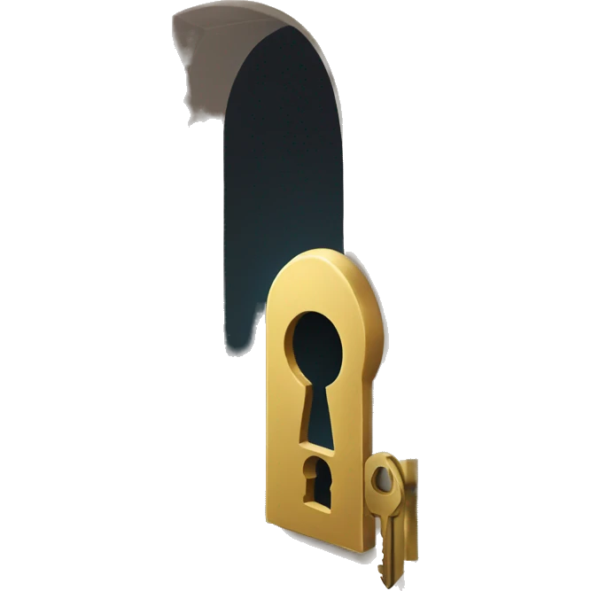 key inside the hole in the door emoji