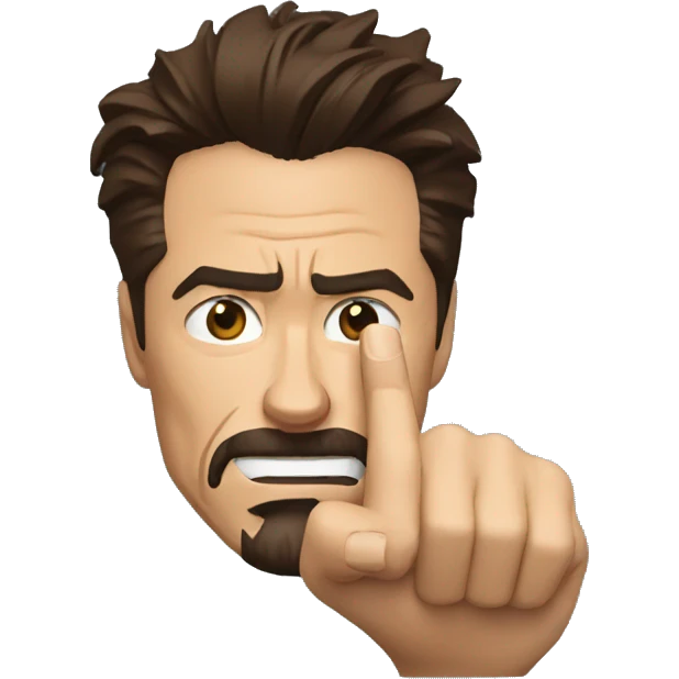 tony stark pinched finger emoji