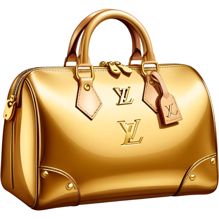 Gold Louis Vuitton bag emoji