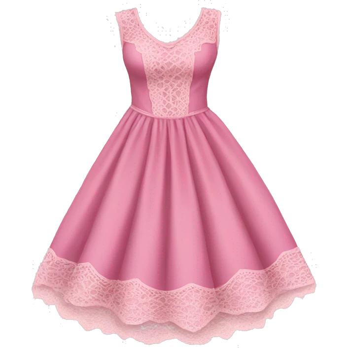 Pink dress with lace emoji