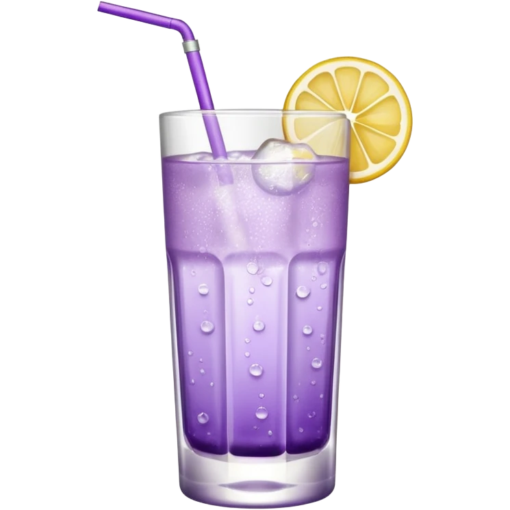 Cocktail light purple with high glass emoji