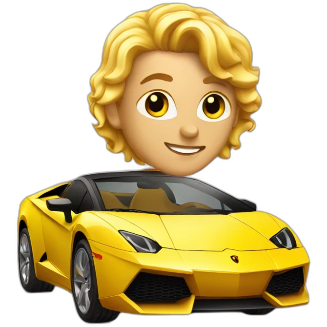 yellow lambo  emoji