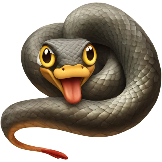 A snake with a chicken wing emoji