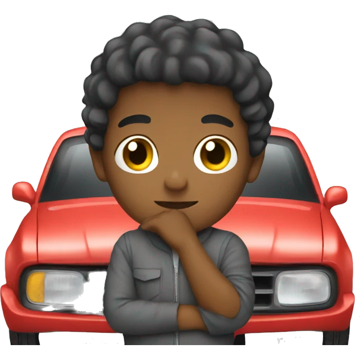 boy with car emoji