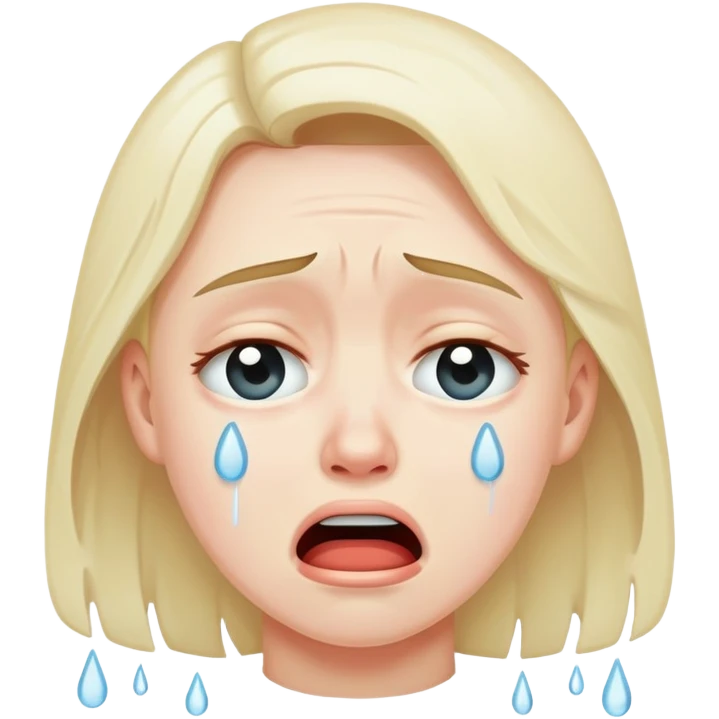 Sad Crying hysterically emoji