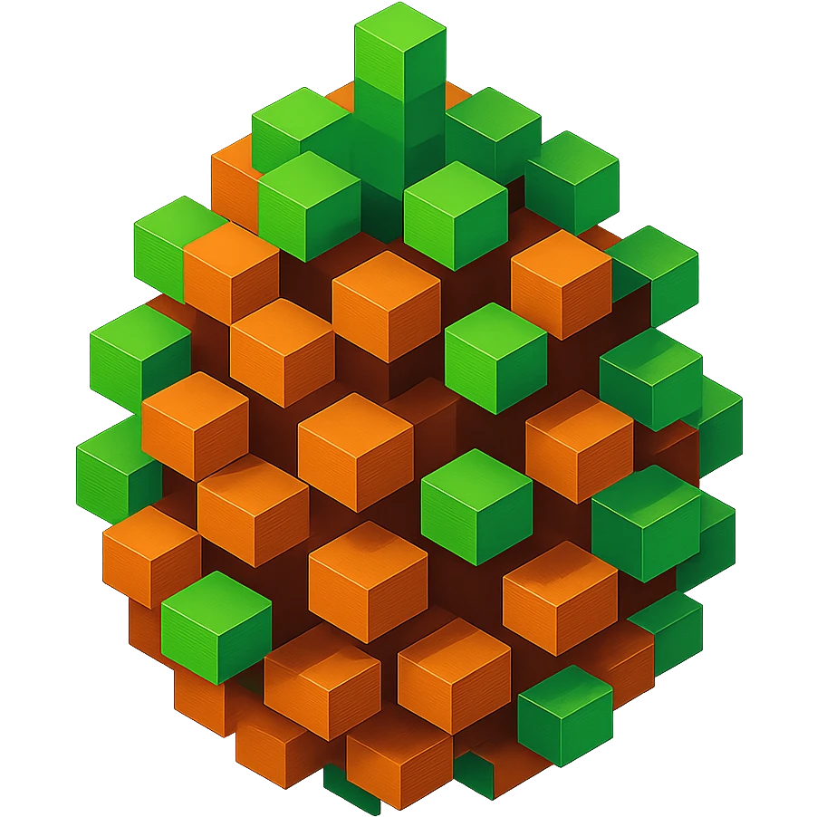 pine cone with green highlights emoji
