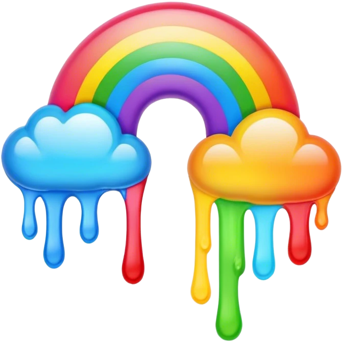 Melting rainbow emoji