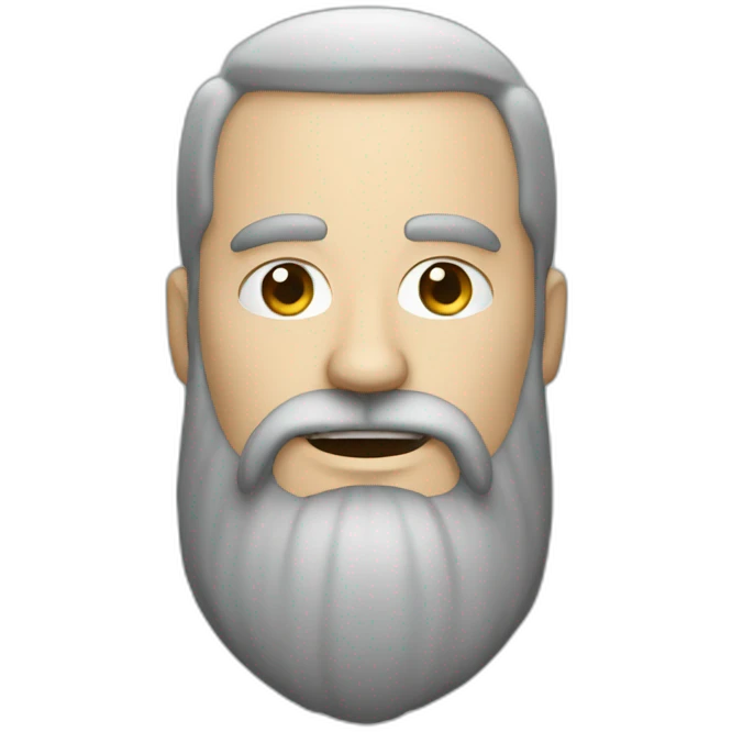 Bold white man with big beard  emoji