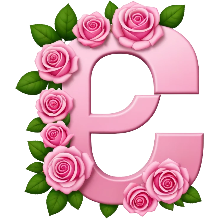 Pink, romantic, flowery, the letter “D” emoji