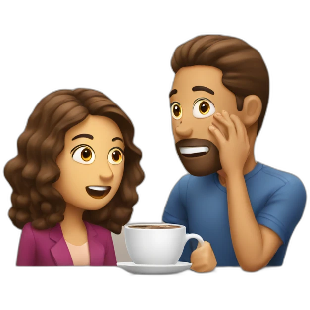 gossip and coffee time emoji